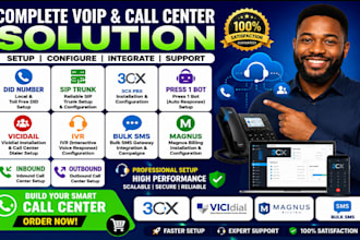 did number siptrunk 3cx press1 bot vicidail IVR bulksms magnus inbound outbound