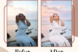 photo retouching and color grade