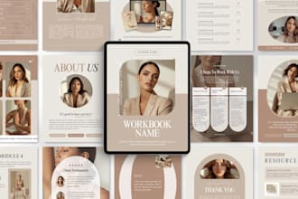 design canva ebook, workbook, lead magnet and pdf layout