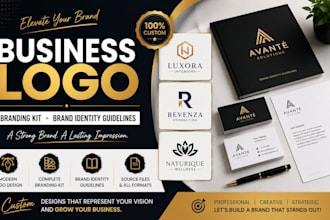 design business logo, branding kit or brand identity guidelines