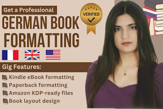 do german book formatting kdp ebook kindle paperback formatting layout design