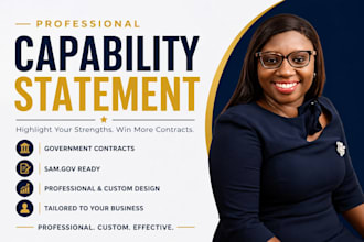 write a professional capability statement for government contracts