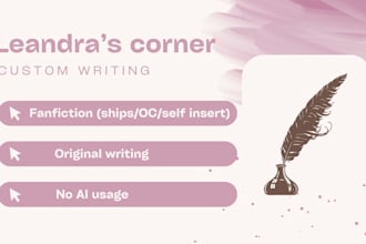 write customized fanfiction and original stories for you