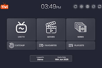 create a custom iptv app with live TV, vod, epg, and branding