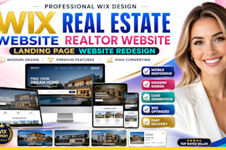 redesign realtor, wix real estate website, wix landing page, wix website design