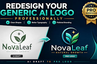 redesign your generic ai generated logo professionally