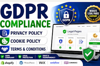 create gdpr compliant privacy cookie policy terms and conditions website pages