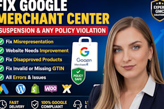 google merchant center misrepresentation or suspension shopping ads product feed