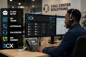 setup p1 bot sip trunk autodialer callcenter did number 3cx