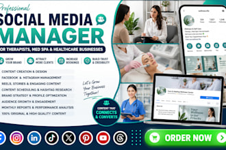 be your social media manager for therapy and med spa healthcare
