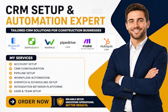 housecall pro servicem8 workiz pipedrive makecom hubspot crm automation