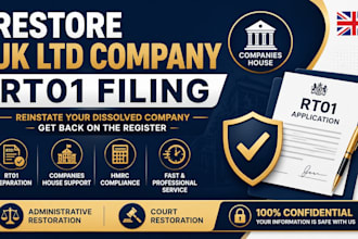 restore UK ltd company and reinstate dissolved company with rt01 filing
