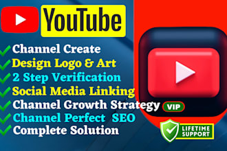 create youtube channel and setup professionally
