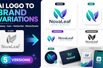 create useful brand variations from your ai generated logo