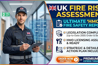 conduct a UK fire risk assessment and hmo fire safety audit for legal compliance