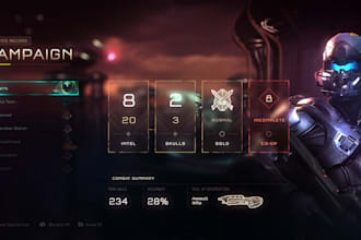 create aaa quality game ui ux design and hud for your game