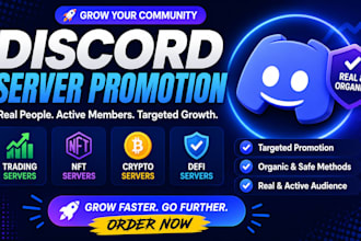 run a real promotion for your discord server to gain real and active member
