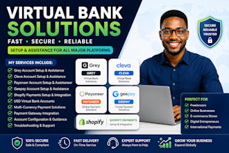 set up shopify payments, payoneer, grey, cleva, and geegpay