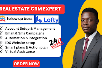 follow up boss CRM, follow up boss automation real estate lead automation VA