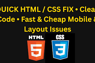 fix any HTML and CSS bugs or layout issues