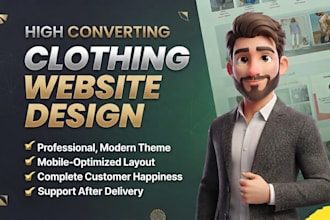 design shopify fashion website, clothing brand, shopify boutique clothing store