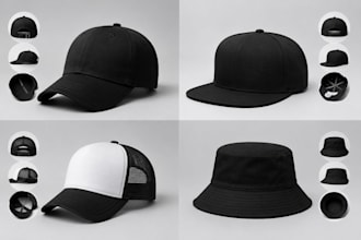 create cap tech pack for baseball caps, snapback, trucker and bucket hats