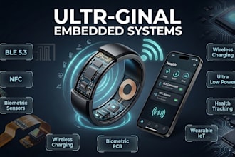 design smart rings with ble, nfc, biometric sensors, and wireless charging