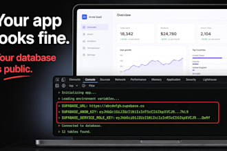 audit and secure your vibe coded app supabase rls base44 app exposed api keys