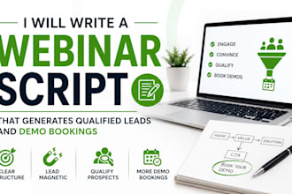 write a webinar script that generates qualified leads and demo bookings