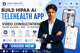 do hipaa ai telehealth app video consultation online booking ehr ai tracking app