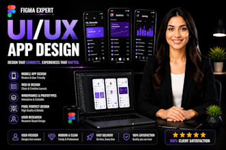 design modern uiux app design in figma or uiux website