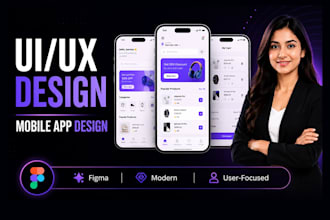 design a modern UI UX mobile app in figma