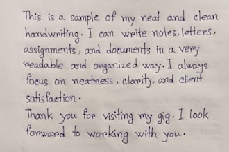 write neat beautiful handwritten notes