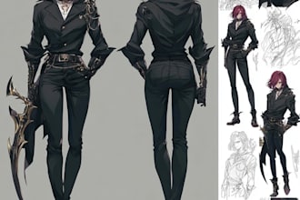 create an anime character sheet