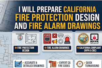prepare california fire protection design and fire alarm drawings