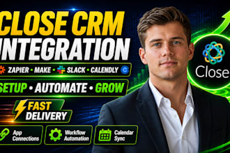 integrate close crm with zapier make slack and calendly