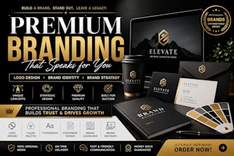 design a premium brand identity, logo, and complete branding kit