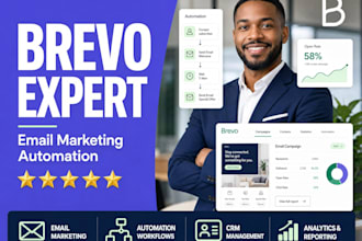 set up brevo email marketing automation, campaigns, and brevo CRM workflows