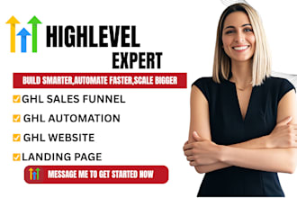 go high level website design,ghl automation, ghl landing page sales funnel