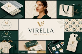design logo, branding kit, brand style guide and brandbook for your brand