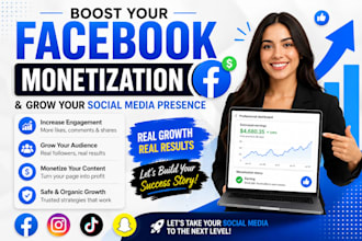 boost facebook monetization and grow instagram, tiktok, snapchat followers fast