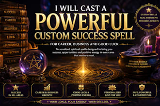cast a powerful custom success spell for career business good luck in 24 hour
