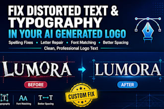 fix distorted text and typography in your ai generated logo