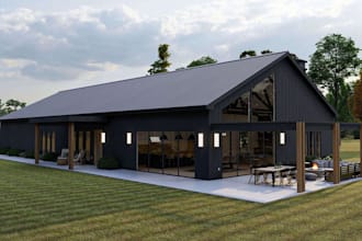 design barndominium, pole barn and farmhouse plans in 2d and 3d