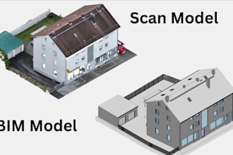 turn point cloud to archicad model, building scan to clean bim,matterport to dwg