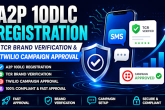 a2p 10dlc registration, tcr brand verification  twilio campaign approval