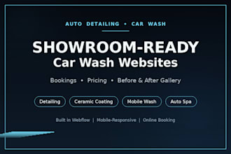 design a car wash and auto detailing website with online booking