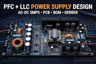 design pfc boost converter, llc resonant converter and ac dc power supply