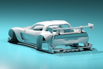 3d car model car parts widebody kits automotive spoiler bumper cad 3d printing