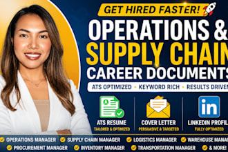 write ats resume for operations manager supply chain logistics warehouse manager